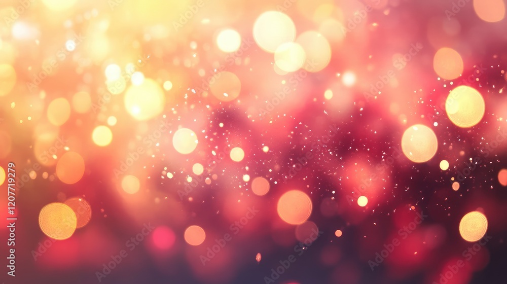 Poster soft glowing bokeh lights on a warm background creating a dreamy atmosphere for festive or artistic 