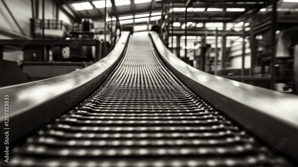 Aufkleber conveyor belts in an industrial setting creating streamlined efficiency and productivity in manufact