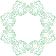 Beautiful flower art and mandala vector design