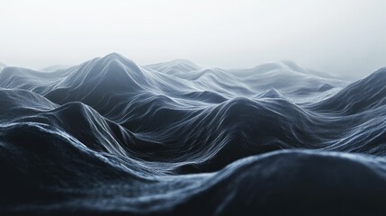 Serene Minimalist Abstract Landscape with Subtle Wave Patterns in Soft Gradients