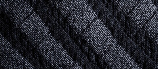 Black checkered wool texture background design template with diagonal lines featuring ample empty copyspace for text or overlay content