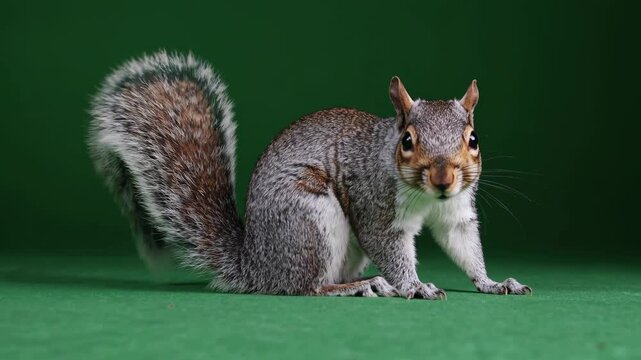 Exploring the fascinating behavior and movements of a gray squirrel in a natural setting