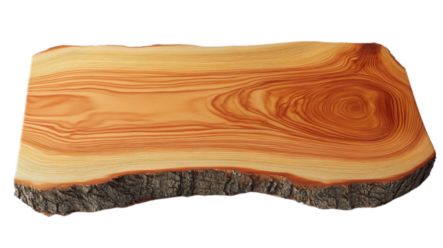 Natural Wooden Plank with Unique Grain Patterns and Rustic Edges Ideal for Crafting, Table Display, or Home Decor in a Charming, Earthy Aesthetic Setting