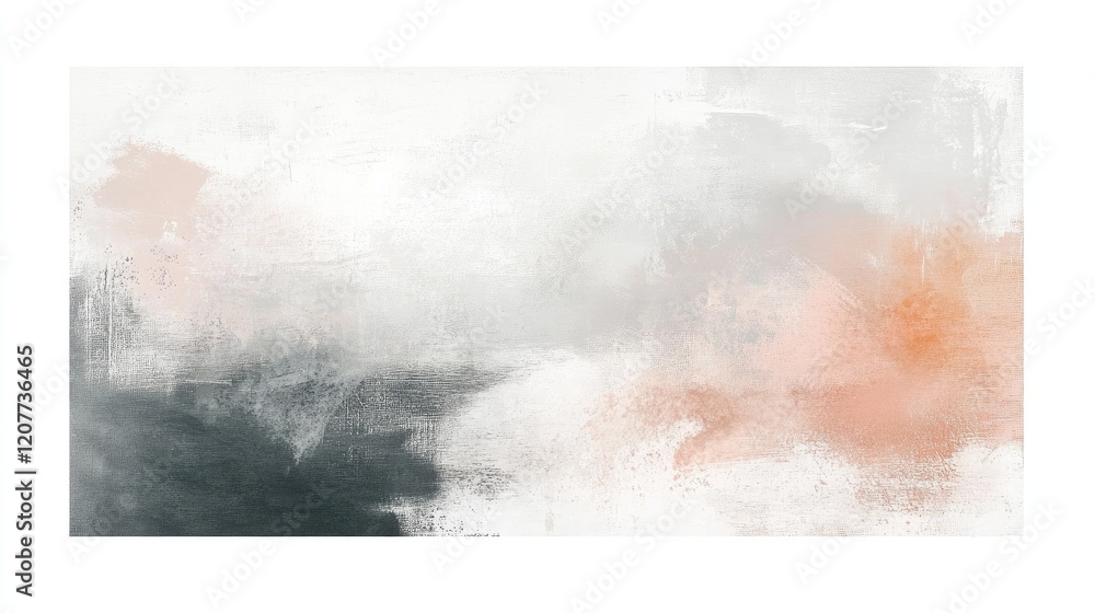 Poster minimalist abstract artwork featuring soft textures and delicate brush strokes in serene muted color