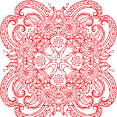 Beautiful flower art and mandala vector design