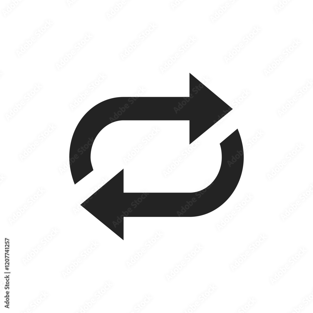 Poster this icon represents refreshing and reloading with a circular arrow design, enhancing uiux by provid
