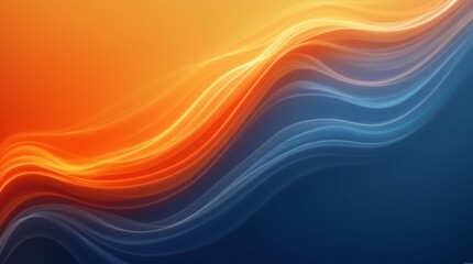 Obraz premium Fusion of Fire and Water: Abstract Flow