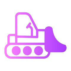 Fototapeta premium Excavator gradient icon