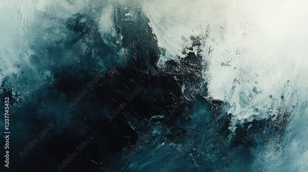 Aufkleber ethereal minimalist abstract artwork with textured brushstrokes and subtle details displayed in a co