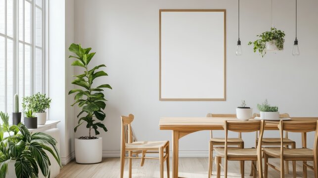 The bright dining and living room interior features a spacious, well-lit area with a clean design.