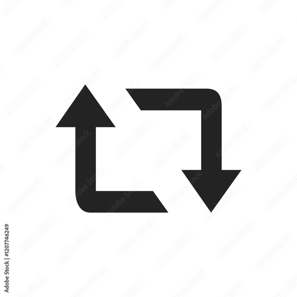 Poster the circular arrow icon is a universal symbol for refresh or reload actions, commonly used in digita