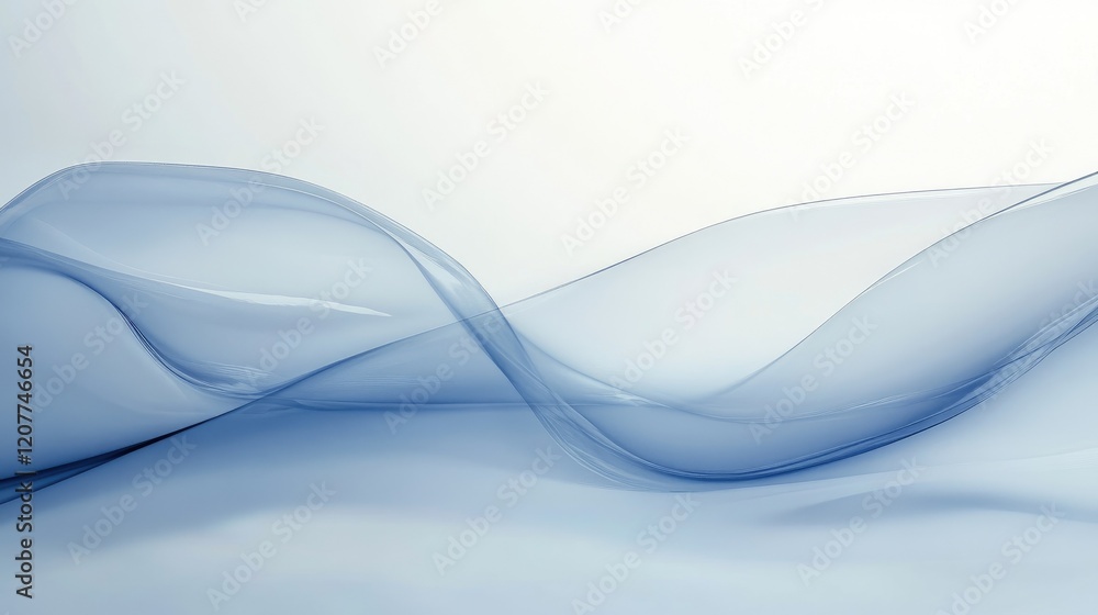 Poster delicate minimalist abstract waves in soft blue hues creating an elegant icy background effect for c