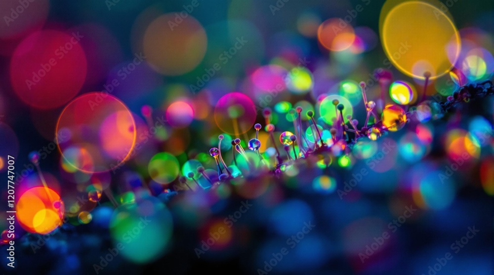 Aufkleber a colorful abstract background with vibrant, multicolored circles and bokeh effects scattered throughout, creating a visually appealing and dynamic pattern.