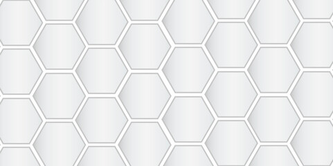Abstract White Hexagonal Background. Luxury White Pattern. Vector Illustration.