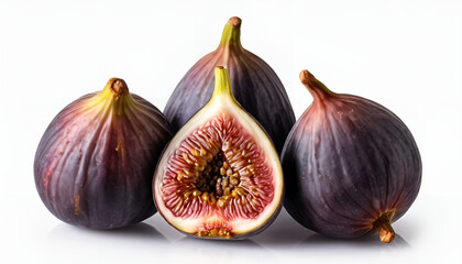 On a transparent background, fruit figs