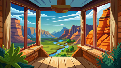 At Big Bend National Park showing the backside of The Window