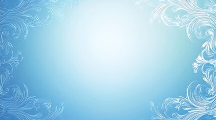 Elegant Blue Frost Design Winter Background