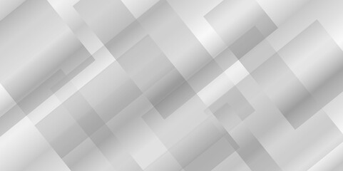 Abstract white and grey background with diamond and triangle shapes layered in modern abstract pattern design. Decorative web layout or poster, banner. White grey background vector design.
