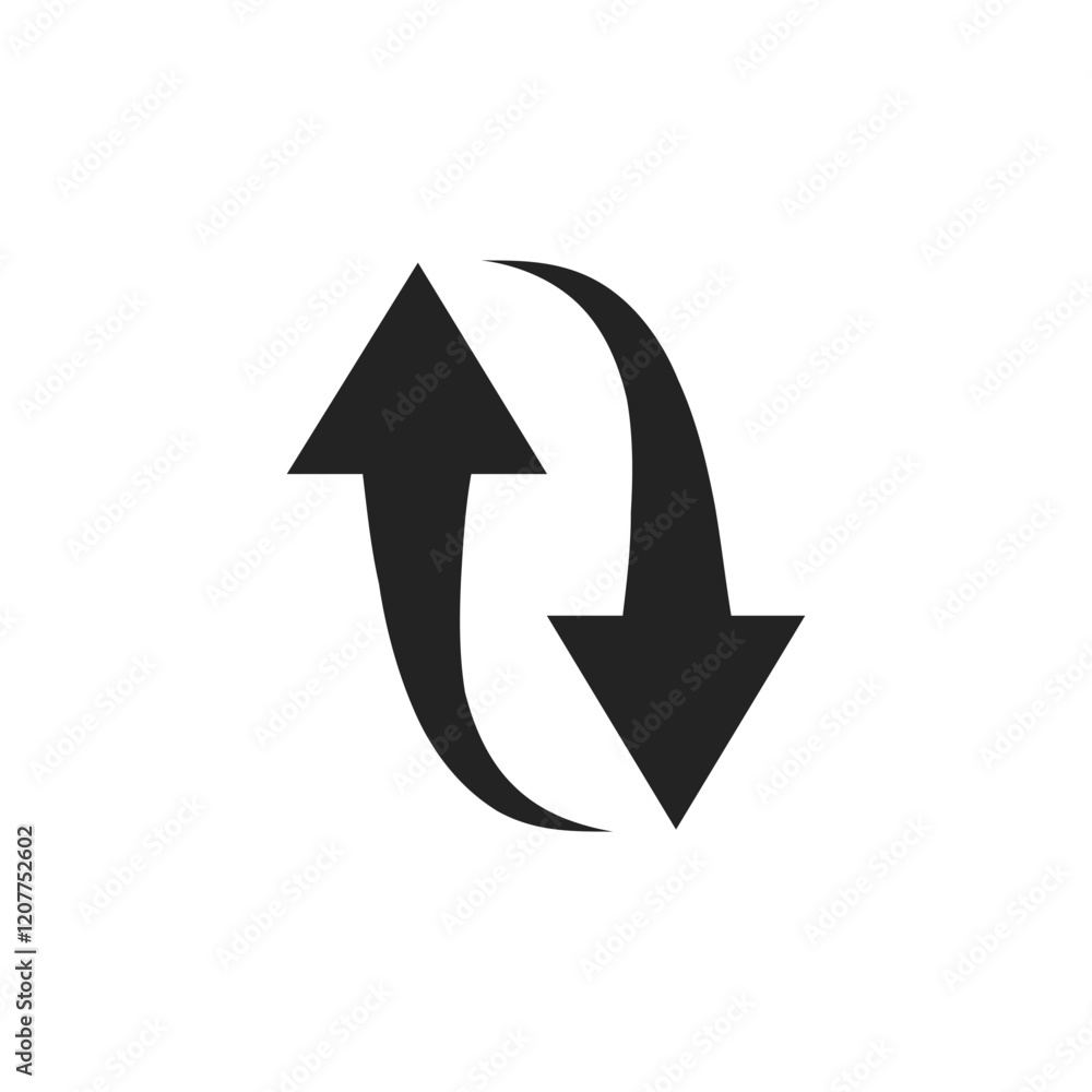 Poster the circular arrow icon symbolizes refresh and reload actions, making it ideal for user interfaces a