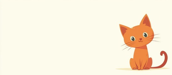 Obraz premium Alert orange feline seated indoors with a bright background, featuring perked ears and expressive eyes, leaving room for text placement.