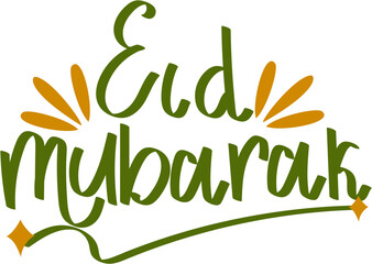 Eid Mubarak, Eid Mubarak Decorative Typography