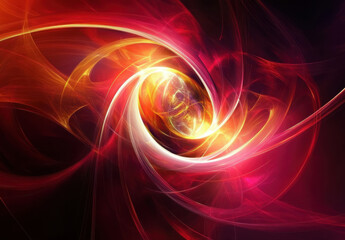 Vibrant abstract swirl with glowing colors and dynamic movement