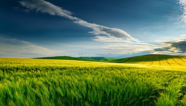 green and yellow faddy field background