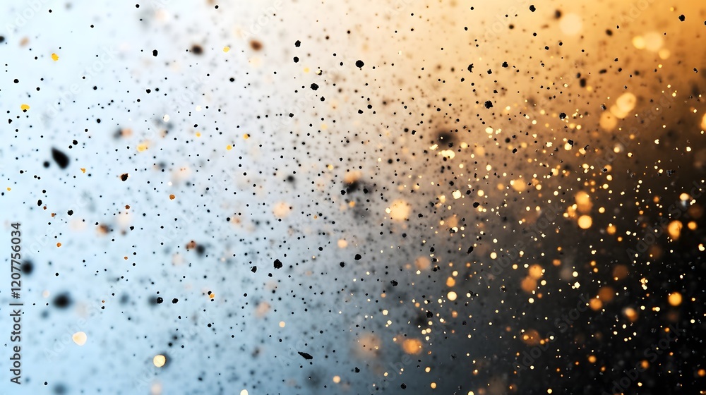 Poster abstract visualization of particulate matter in gradient background