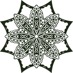 Beautiful flower art and mandala vector design