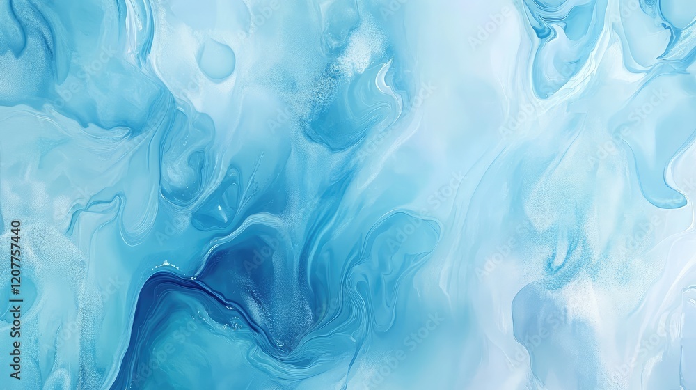 Poster abstract light blue fluid background with swirling patterns for digital design and website use in co