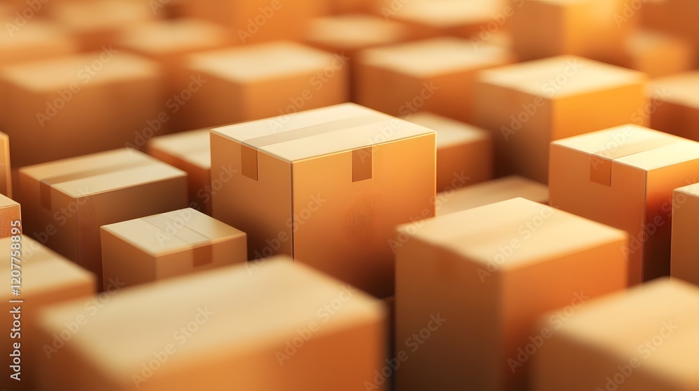 Poster floating geometric cubes with digital tracking visualization network concept