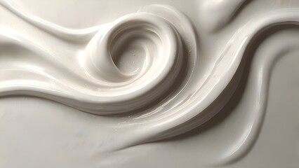 Obraz premium white skin care cream with realistic texture