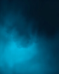 Mysterious blue haze envelops a dimly lit space during a late evening atmosphere, creating an enchanting and ethereal environment