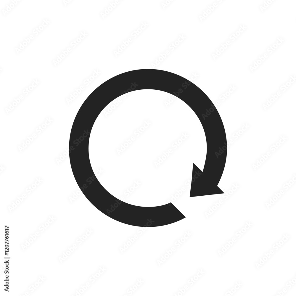 Poster a circular arrow icon, symbolizing refresh and reload actions, is an essential graphic element. it i