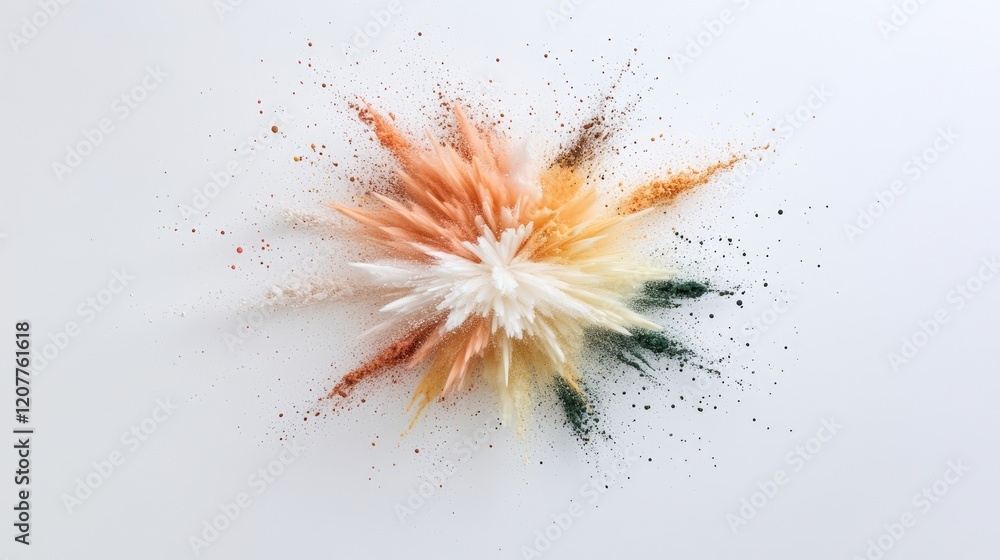 Aufkleber vibrant splashes of paint burst in a dynamic display, showcasing an explosion of colors on a clean w