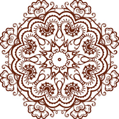 Beautiful flower art and mandala vector design