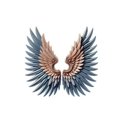 Obraz premium Elegant, Detailed Angel Wings in a Dual-Tone Design