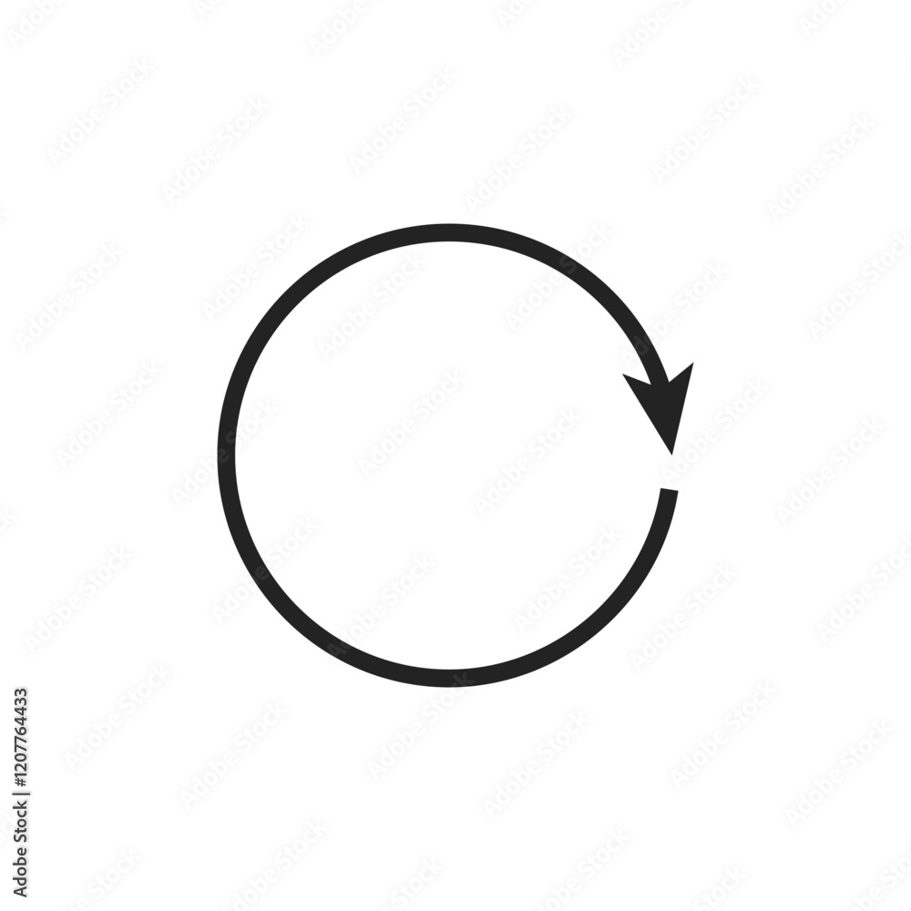 Poster a circular arrow icon in digital interfaces signifies actions like refresh or reload, enhancing navi