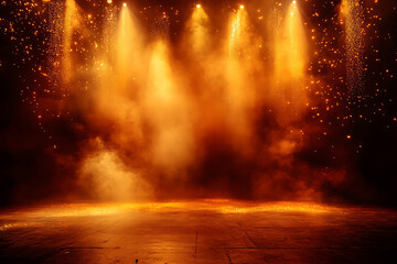 Fototapeta premium Enchanted Stage A Dreamlike Atmosphere of Light and Magic