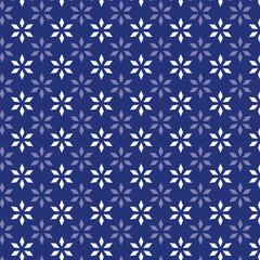 Textile motif seamless pattern. fabric design textile ladies dress, man shirt all over print block. blue and white.