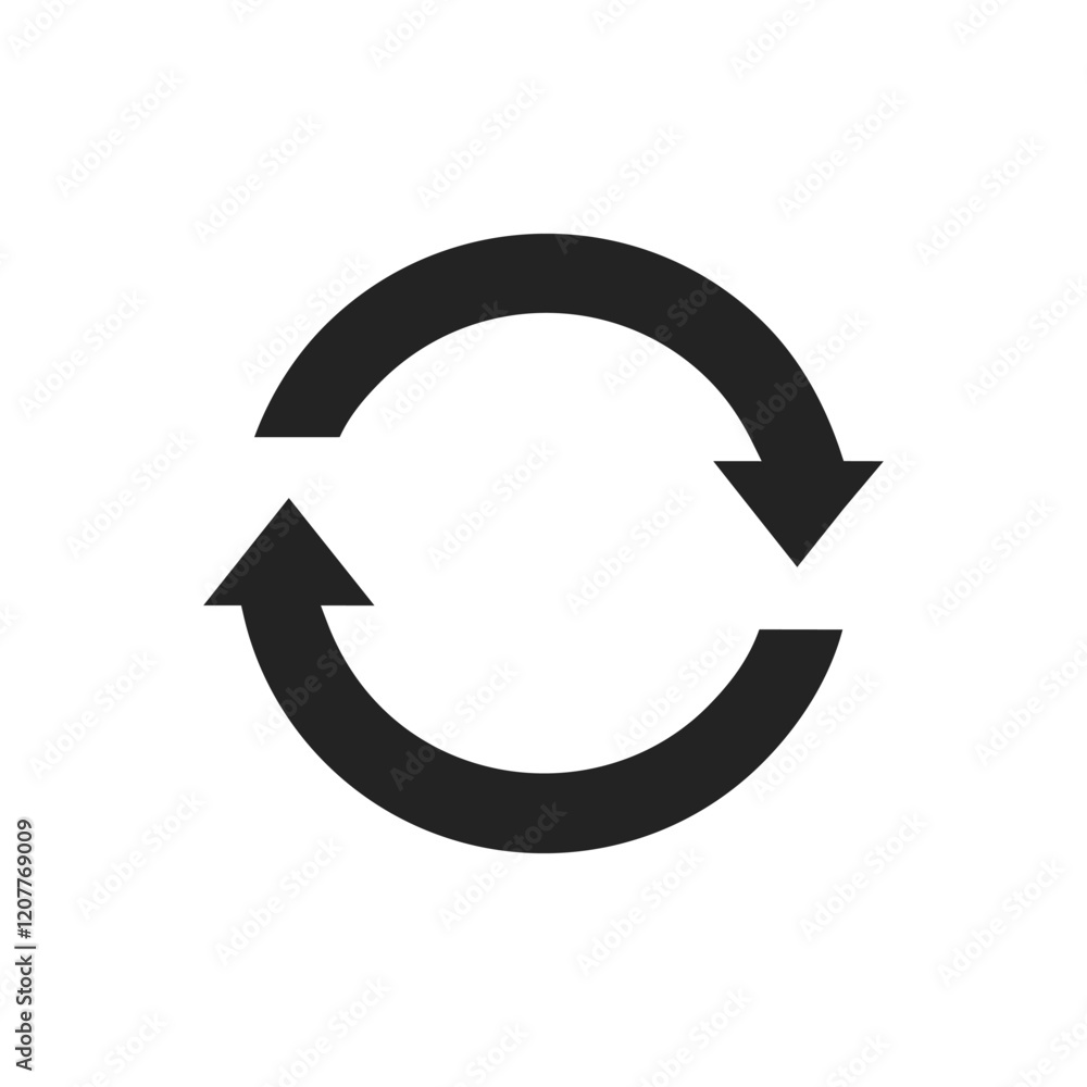 Poster a circular arrow icon, which commonly symbolizes refresh and reload functions, is widely utilized in