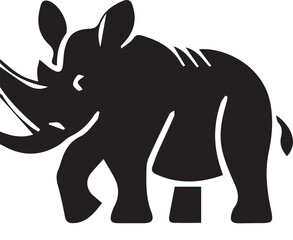 black and cartoon elephant