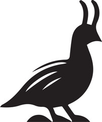 silhouette of a duck