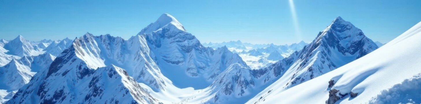 Snowflakes gently falling on the summit of Nanga Parbat, mountain peak, falls