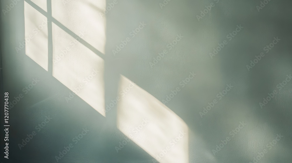 Poster soft natural light casting shadows on a gray wall creating a serene and modern ambiance in a minimal