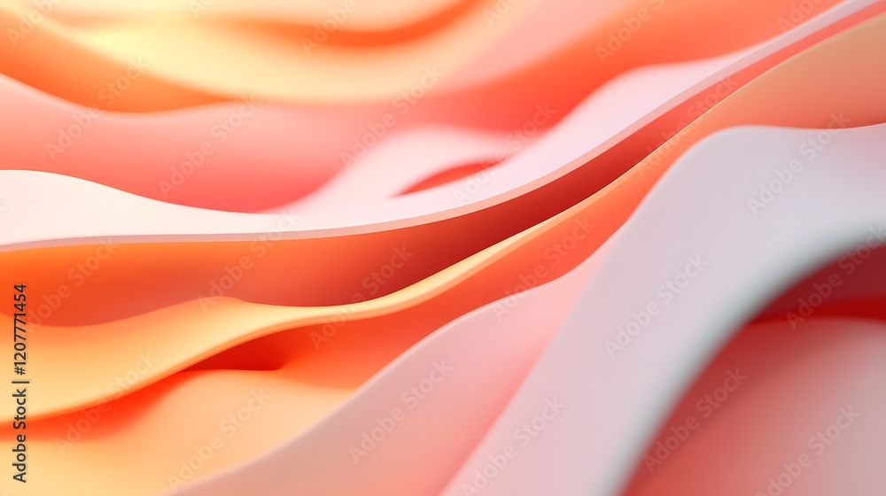 Aufkleber overlapping abstract shapes with sharp focus and clean corporate finish in 3d