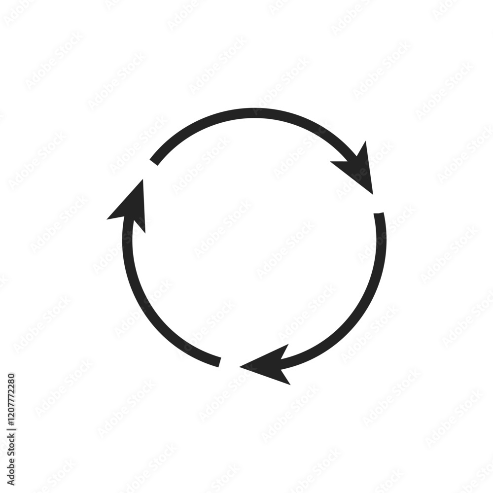 Poster a circular arrow icon that serves to represent refresh or reload actions effectively. it is perfect 
