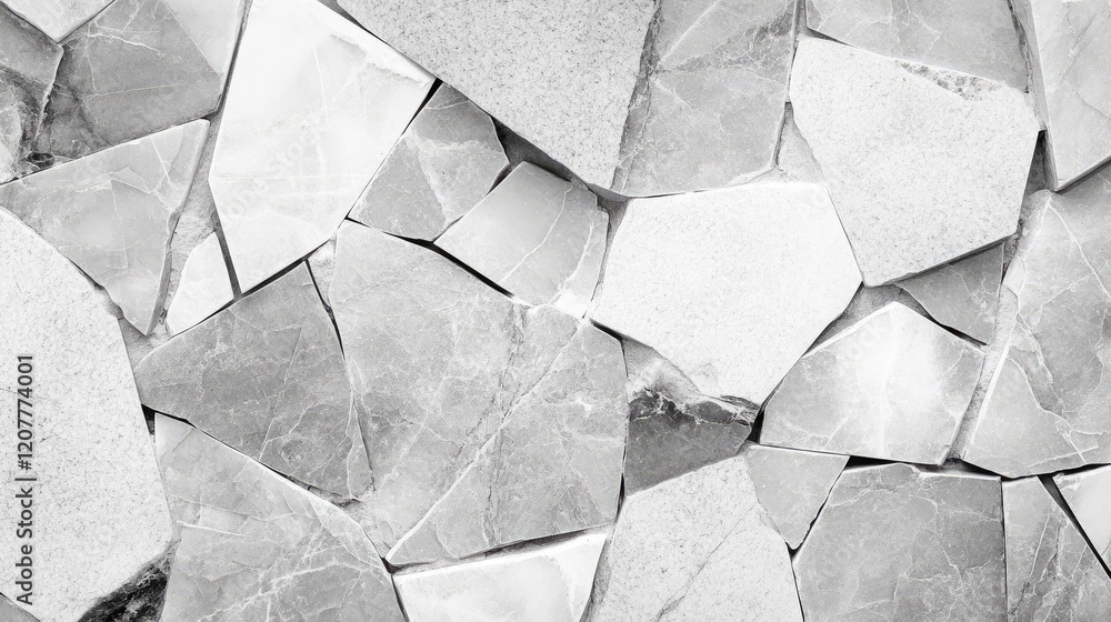 Poster gray marble and stone mosaic texture background for interior design and architecture projects high-q