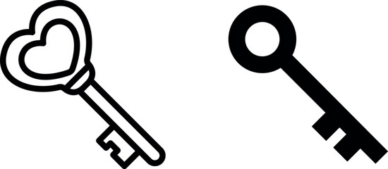 Key Vector Icon Set - Security and Access Design Collection