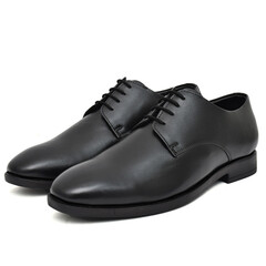 black leather shoes